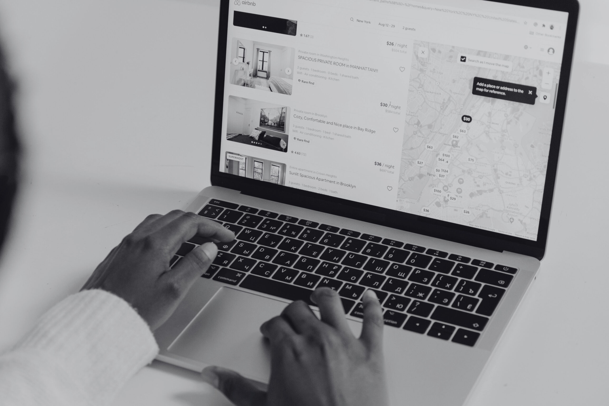 Laptop showing digital marketing for real estate agents